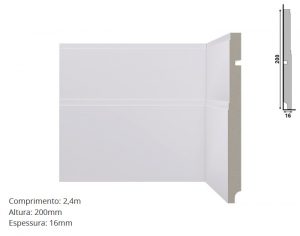 Rodapé de Polestireno Art Déco 544 RP BR