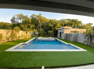 Ambiente com Grama Sintetica Delta Bicolor 1